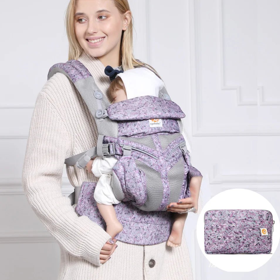 Porte Bebe - BreathBabyBag™ - Mauve Lavande - Les Petits Explorateurs