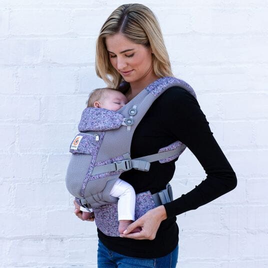 Porte Bebe - BreathBabyBag™ - Mauve Lavande - Les Petits Explorateurs