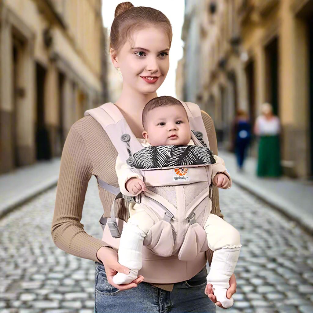 Porte Bebe - BreathBabyBag™ - Rose Maille - Les Petits Explorateurs