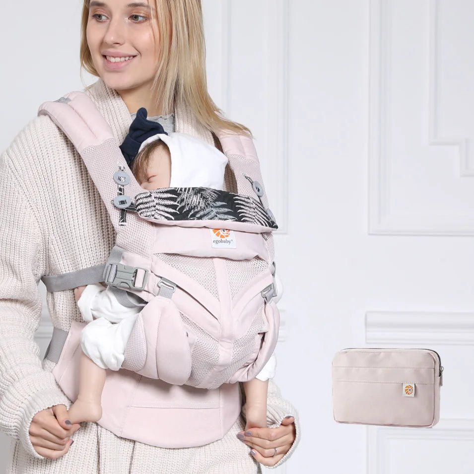 Porte Bebe - BreathBabyBag™ - Rose Maille - Les Petits Explorateurs